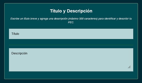 Título y Descripción